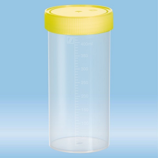 Burk 500ml med skruvlock pp steril tättslutande lock i hdpe
