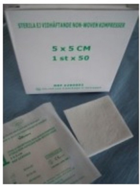 Kompress ej vidhäft Yibon 5x5cm nonwoven steril