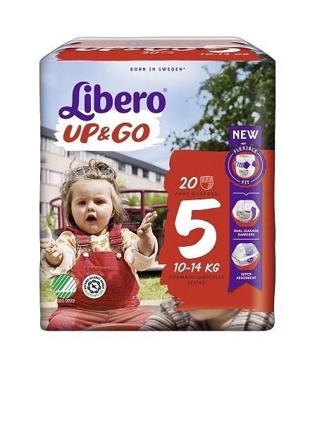 Byxblöja Libero UP&GO 5 9-14 kg. Svanenmärkt