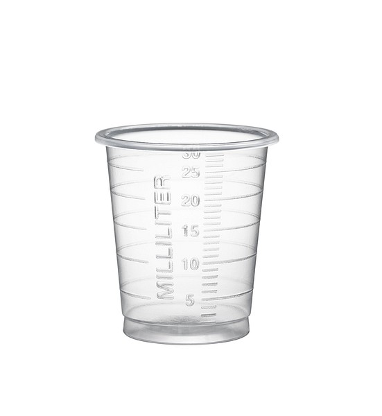Medicinbägare smal transp 30ml eco