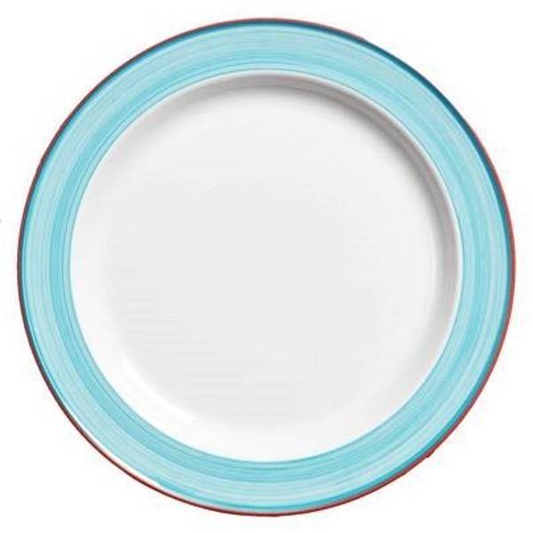 Tallrik Rio flat blå 26cm porslin stapelbar