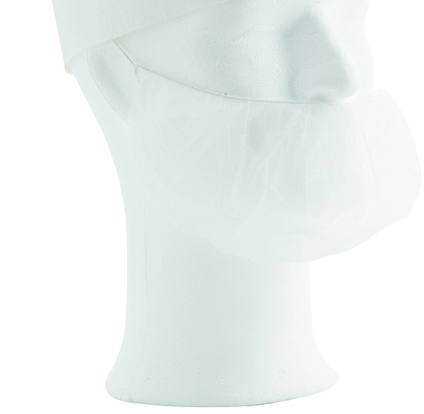 Skäggskydd Worksafe L vit nonwoven