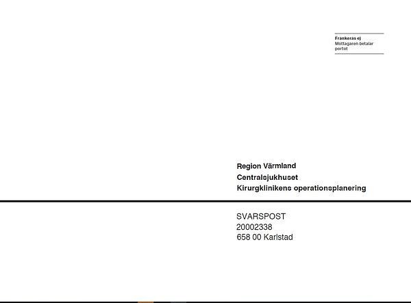 Svarskuvert kir op Region Värmland