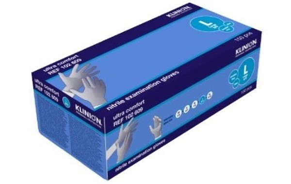 Handske undersök Klinion Ultra Comfort L nitril ftalatfri blå