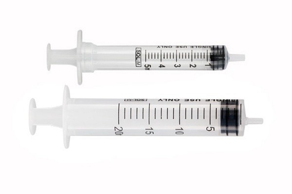 Spruta Sol-M 3-komp luer 5ml. Steril, centrerad gradering 0,1ml