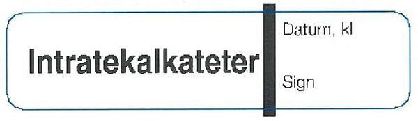 Sprutetikett infart interal kat