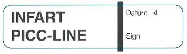 Sprutetikett infart picc-line