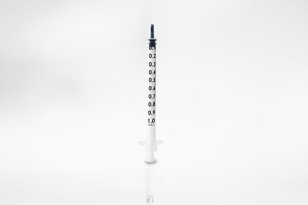 Spruta Chirana 3-komp luer 1ml. Steril, centrerad gradering 0,01ml