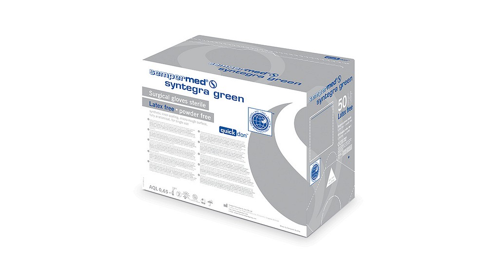 Handske op Sempermed Syntegra Green 5,5 Latexfri grön