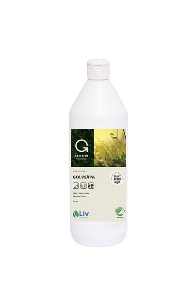 Allrent golvsåpa LIV Greenium 1l oparfymerad pH 7,5 brukslösning