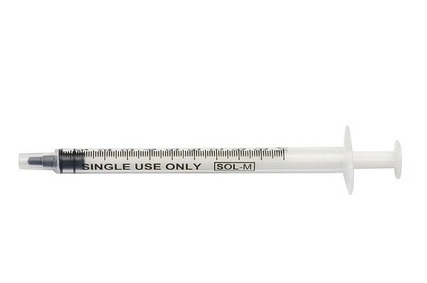 Spruta Sol-M 3-komp luer slip 1ml. Steril, 'low dead space'