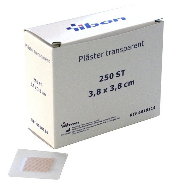 Plåster inj Yibon 38x38mm transparent