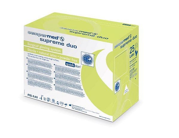 Handske op Sempermed Supreme 9,0 steril latex naturvit