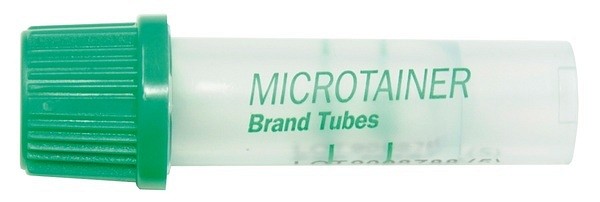 Kapillärrör BD Microtainer Li-Hep, 0,2-0,4 ml, grön
