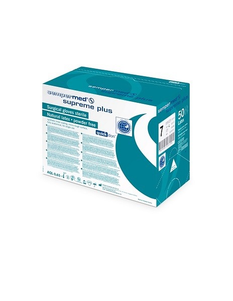 Handske op Sempermed Supreme Plus 8.5 steril latex naturvit