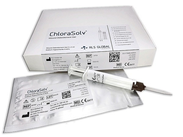 Debrideringsgel chlorasolv 1x3ml kylvara steril