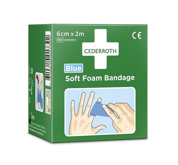Cederroth soft foam 6cmx2m blått