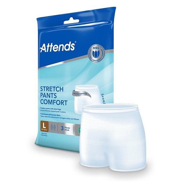 Fixeringsbyxa m ben Attends Stretch Pants Comfort L.Höft 75-120cm brun