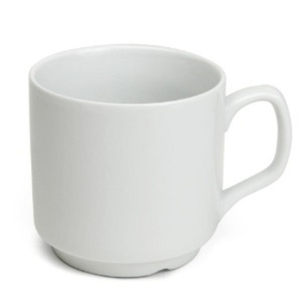 Mugg vit med handtag 24cl porslin