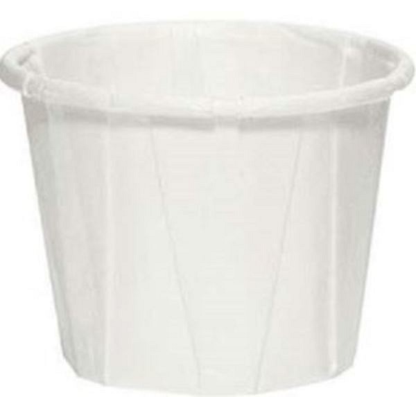Plissébägare vit 25ml papper nyfiber