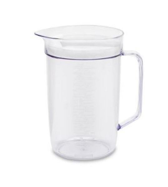 Tillbringare med lock 1,5l transparent plast