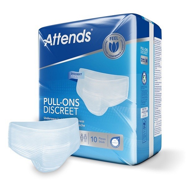Inko skydd Attends Pull-Ons Discreet 3 M. Höft 80 - 110 cm, ABS ISO 914 ml