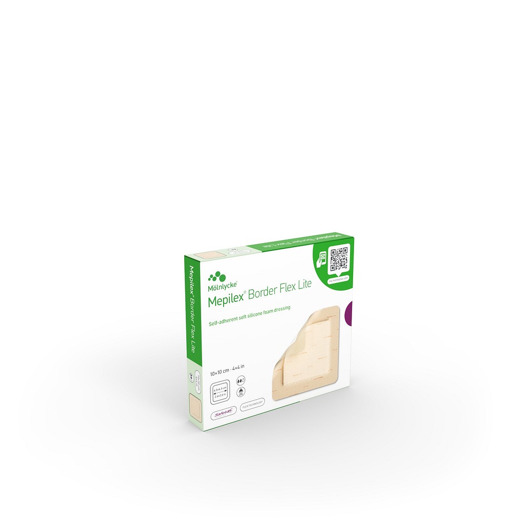 Skumförband silikon Mepilex Border Flex Lite 10x10cm vidhäftande