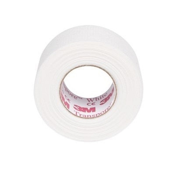 Plasttejp Transpore white 2,5cmx9,1 rivbar