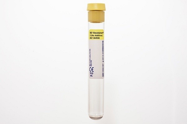 Vakuumrör BD Vacutainer Urin, u. tillsats, 10/10 ml, gul, pappersetikett