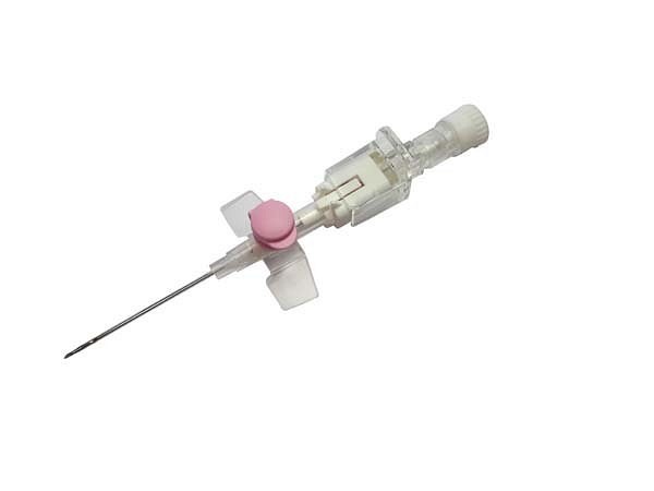 PVK Neo Delta Safe 1,0x32mm rosa. Steril, portad m vingar stickskyddad