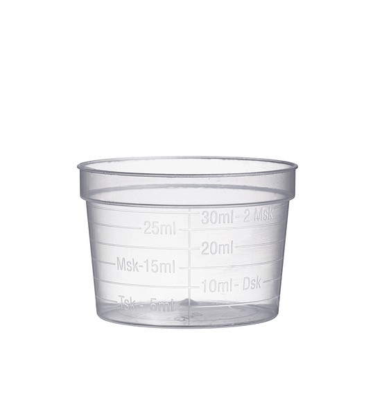 Medicinbägare eco+ bred transp 30ml fossilfritt material