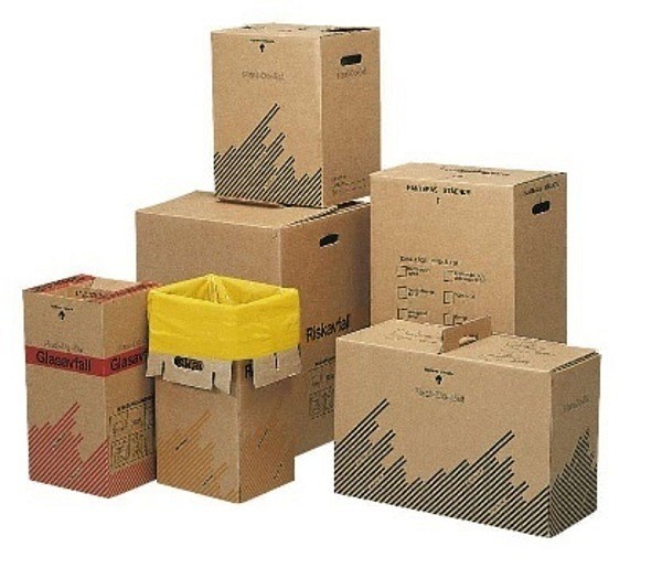 Avfallskartong riskavfall 38l med säck 228x270x420mm