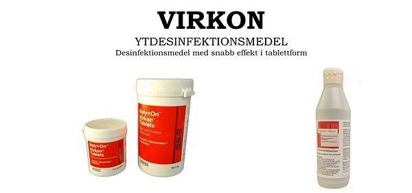 Ytdesinfektion Rely+On Virkon tablett 5g 10st