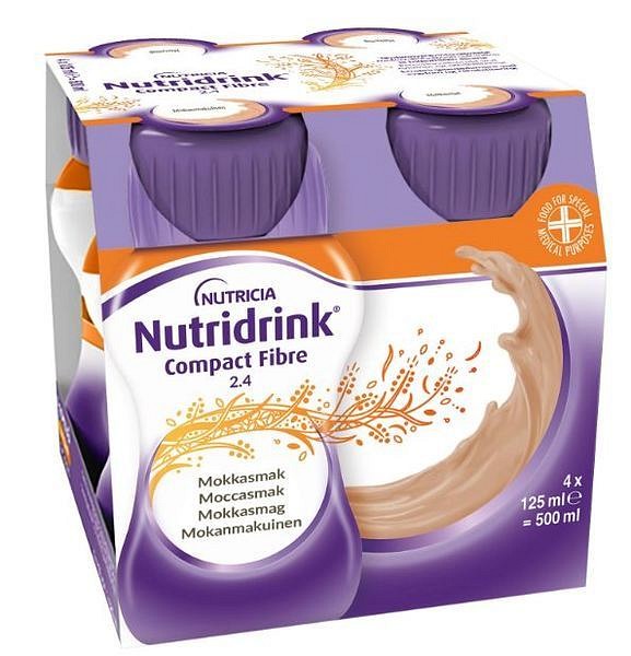 Nutridrink Compact Fiber Moccasmak, 4 x 125 ml Vnr 900847