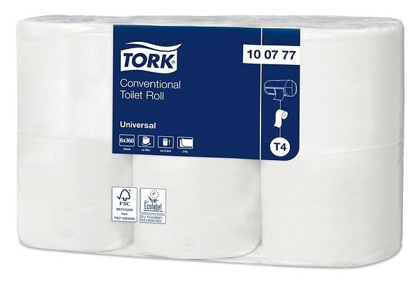Toalettpapper Tork Universal 45m T4 2-lag universal EU-Ecolabel