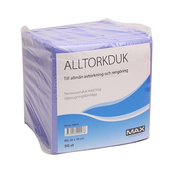 Alltorkduk Max Blå 38x38cm 110g tvättbar