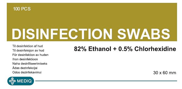 Tork inj Alkohol swab 82% ethanol, 0,5% klorhexidin 30 mm x 60 mm