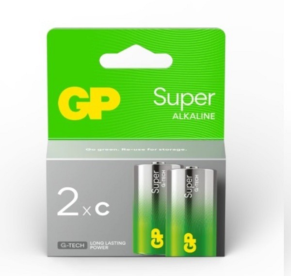 Batteri 1,5V GP Ultra LR14/C 2-pack/blister Svanenmärkt