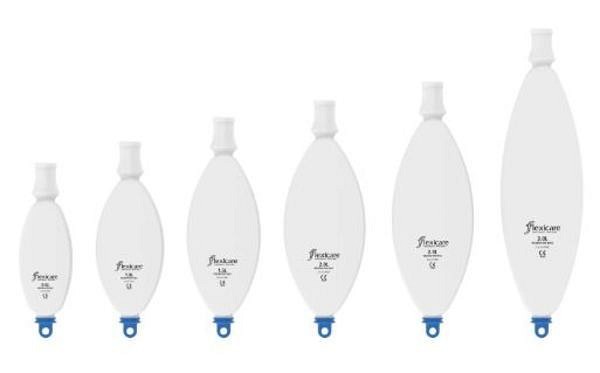 Andningsblåsa flexicare sluten 1,5L steril 22mm iso anslutning latexfri