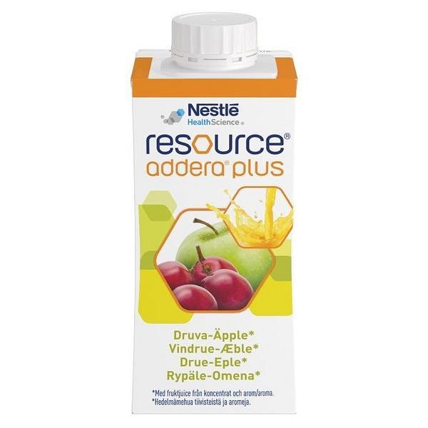 Resource Addera Plus Druva/Äpple 4x200ml Vnr  900718