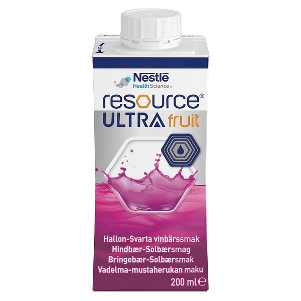 Resource Ultra Fruit Hallon/Svart Vinbär 4x200ml Vnr 900729