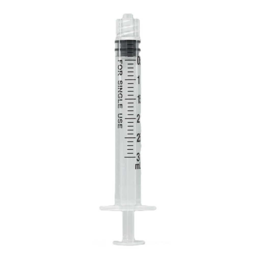 Klinion Spruta Luer Lock 3 ml, 0,1 ml gradering, latex- DEPH-, BPA- och PVC fri