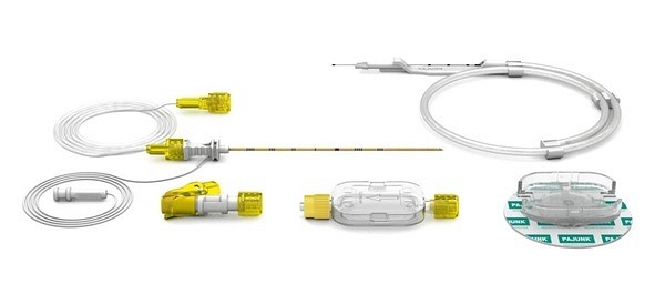SonoLong SoftSecure NrFit 19G x 50mm med Facet Tip S, 20G x 50cm kateter med stängd tip och tre laterala öppningar, Clamping Adapter, Filter 0,2µm, FixoLong