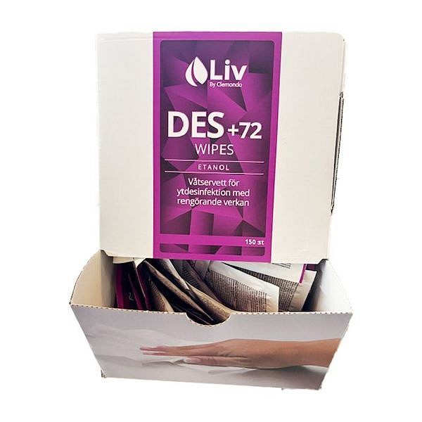 Ytdesinfektion Wipes LIV DES +72 18x21cm styckförp