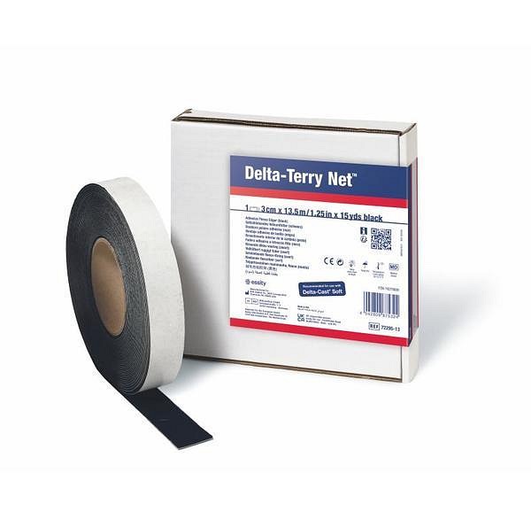Kantband Delta-Terry Net 3cmx13,5m svart