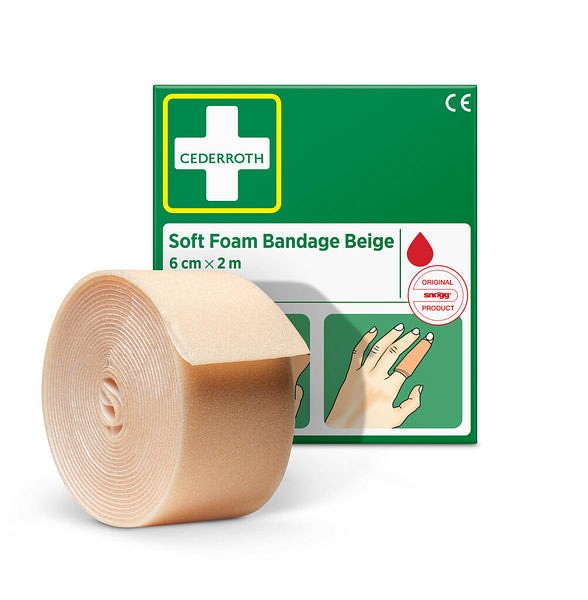 Cederroth soft foam 6 cm x 2m Beige