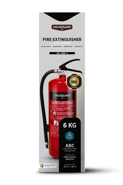 Housegard 6 kg pulversläckare, PE6HR-A 55A