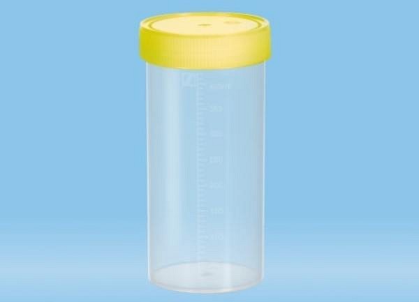 Burk 500ml med skruvlock pp steril tättslutande lock i hdpe