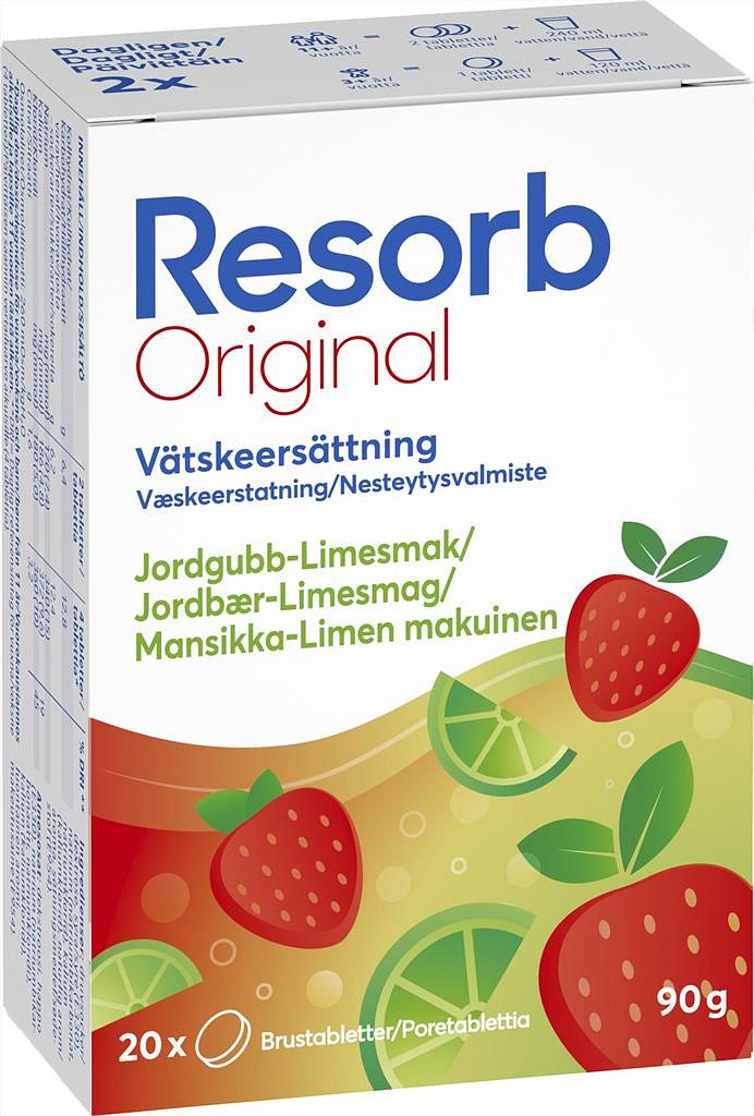 Resorb jordgubb-lime tabletter 2x10 st Vnr 900707