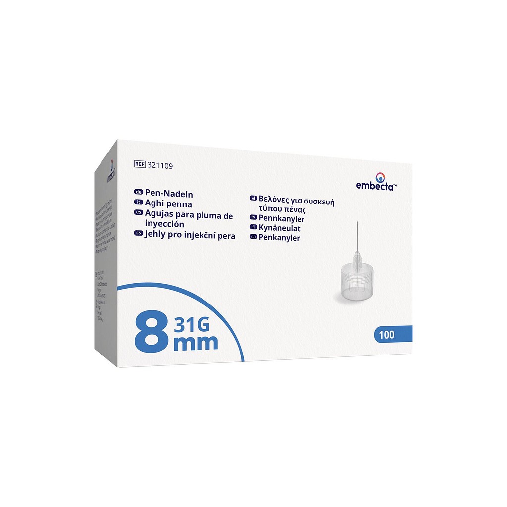 Pennkanyler 31G X 8 MM